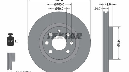 Disc frana 92039203 TEXTAR pentru Opel Kadett