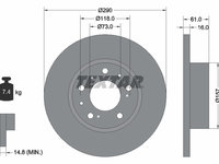 Disc frana 92042900 TEXTAR pentru CitroEn C25 Peugeot J5 Fiat Ducato Fiat Talento