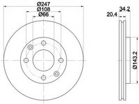 Disc frana 92043103 TEXTAR pentru CitroEn Zx Peugeot 205 Peugeot 309 Peugeot 106 Peugeot 306 CitroEn Saxo CitroEn Ax CitroEn Xsara Peugeot 206 Peugeot 206