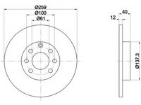 Disc frana 92050600 TEXTAR pentru Volvo 480 Volvo 440 Volvo 460