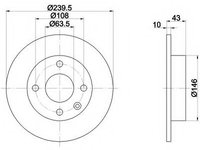 Disc frana 92050900 TEXTAR pentru Ford Fiesta Ford Courier Ford Escort Ford Orion Ford Verona