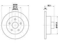 Disc frana 92053000 TEXTAR pentru Vw Caravelle Vw Transporter Vw Vanagon