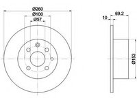 Disc frana 92057000 TEXTAR pentru Opel Vectra