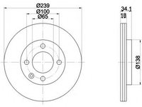 Disc frana 92072003 TEXTAR pentru Seat Arosa Vw Lupo Vw Gol Vw Voyage Vw Polo