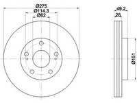 Disc frana 92077703 TEXTAR pentru Toyota Camry Toyota Scepter Toyota Isis Toyota Estima Toyota Previa Toyota Tarago Toyota Avensis Toyota Ipsum Toyota Picnic Toyota Verso Toyota Windom Toyota Nadia Toyota Avalon