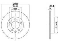 Disc frana 92082503 TEXTAR pentru Seat Ibiza Audi A3 Skoda Praktik Skoda Roomster Skoda Octavia Vw Golf Vw Beetle Vw New Vw Novo Audi A1 Audi Tt Vw Bora Vw Jetta Seat Toledo Vw Polo Seat Leon Skoda Fabia