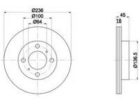 Disc frana 92089400 TEXTAR pentru Mitsubishi Colt Mitsubishi Lancer Mitsubishi Libero Mitsubishi Carisma Mitsubishi Mirage