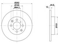 Disc frana 92090100 TEXTAR pentru Rover 400 Rover 200 Rover Cabriolet Rover 25 Rover 45 Rover Coupe Rover Streetwise