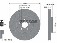 Disc frana 92124105 TEXTAR pentru Mercedes-benz E-class Mercedes-benz S-class