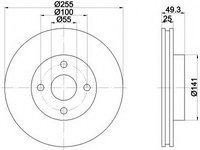 Disc frana 92125803 TEXTAR pentru Toyota Corolla Toyota Runx