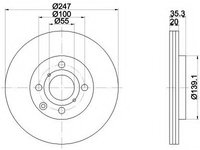 Disc frana 92141903 TEXTAR pentru CitroEn C1 Peugeot 107 Toyota Aygo Peugeot 108