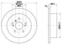 Disc frana 92144203 TEXTAR pentru Toyota Isis Toyota Avensis Toyota Ipsum Toyota Picnic Toyota Verso Toyota Estima Toyota Previa Toyota Tarago Toyota Alphard