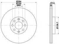 Disc frana 92145803 TEXTAR pentru Fiat Punto Opel Corsa Fiat Grande