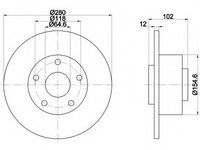 Disc frana 92153700 TEXTAR pentru Renault Trafic Nissan Primastar Opel Vivaro