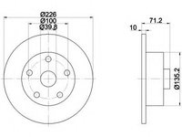 Disc frana 92153800 TEXTAR pentru Vw Passat Vw Corrado Vw Golf Seat Toledo