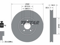 Disc frana 92163505 TEXTAR pentru Mercedes-benz C-class Mercedes-benz E-class Mercedes-benz Slk