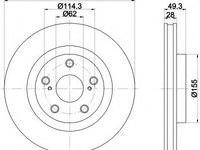 Disc frana 92168803 TEXTAR pentru Toyota Rav Toyota Mark Toyota Zelas Toyota Auris Toyota Blade Toyota Mirai