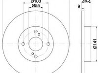 Disc frana 92169203 TEXTAR pentru Toyota Corolla