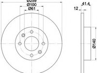 Disc frana 92175103 TEXTAR pentru Dacia Sandero Renault Twingo Renault Logan Renault Tondar Renault Sanderostepway Dacia Logan Renault Loganstepway Renault Symbol Renault Thalia