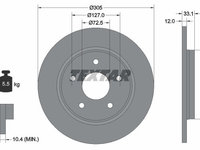 Disc frana 92181005 TEXTAR pentru Fiat Freemont