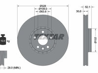 Disc frana 92196305 TEXTAR pentru Volvo Xc60