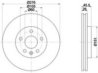 Disc frana 92198903 TEXTAR pentru Opel Astra Chevrolet Cruze Chevrolet Aveo Chevrolet Sonic