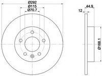 Disc frana 92205703 TEXTAR pentru Opel Astra Chevrolet Orlando Chevrolet Cruze Opel Zafira