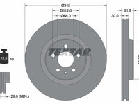 Disc frana 92229205 TEXTAR pentru Audi A6 Audi A5 Audi A4 Audi Q5 Audi A7