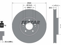 Disc frana 92237805 TEXTAR pentru Hyundai Ix35 2014 2015 2016 2017 2018 2019 2020 2021 2022 2023 2024