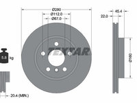 Disc frana 92279203 TEXTAR pentru Bmw Seria 2