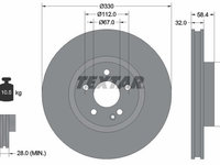 Disc frana 92279403 TEXTAR pentru Mercedes-benz V-class Mercedes-benz Vito