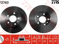 Disc frana ALFA GTV/SPIDER - OEM-TRW: DF2763|DF2763 - W02305707 - LIVRARE DIN STOC in 24 ore!!!