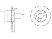 Disc frana ALFA ROMEO 145 (930) (1994 - 2001) KRIEGER 0950004286 piesa NOUA