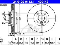 Disc frana ALFA ROMEO 146 (930) (1994 - 2001) ATE 24.0120-0142.1 piesa NOUA