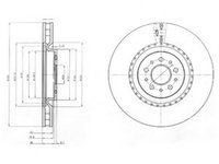 Disc frana ALFA ROMEO 147 (937) (2000 - 2010) DELPHI BG9843 piesa NOUA