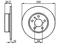 Disc frana ALFA ROMEO 156 1997-2006 BOSCH 0986478341