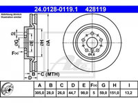 Disc frana Alfa Romeo 156 Sportwagon (932) 2000-2006 #2 09684320