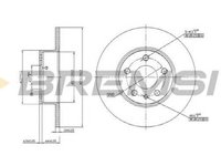 Disc frana ALFA ROMEO 156 Sportwagon 932 BREMSI DBA067S