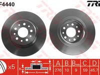 Disc frana ALFA ROMEO 156 Sportwagon (932) - OEM - TRW: DF4440 - Cod intern: W02306843 - LIVRARE DIN STOC in 24 ore!!!