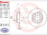 Disc frana ALFA ROMEO 159 Sportwagon (939) (2006 - 2011) BREMBO 08.9364.21