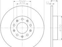 Disc frana ALFA ROMEO 159 Sportwagon (939) (2006 - 2011) TEXTAR 92221003 piesa NOUA