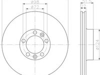 Disc frana ALFA ROMEO 75 limuzina (162B), ALFA ROMEO 90 (162), ALFA ROMEO GIULIETTA limuzina (116) - HELLA PAGID 8DD 355 101-061