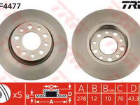 Disc frana ALFA ROMEO BRERA (939) (2006 - 2010) TRW DF4477