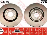 Disc frana ALFA ROMEO GIULIETTA (940) (2010 - 2016) TRW DF4478S piesa NOUA