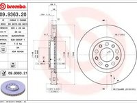 Disc frana ALFA ROMEO GIULIETTA (940) (2010 - 2016) BREMBO 09.9363.21 piesa NOUA