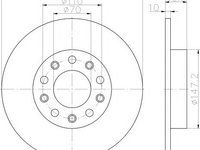 Disc frana ALFA ROMEO GIULIETTA (940), DODGE DART - HELLA PAGID 8DD 355 117-241