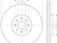 Disc frana ALFA ROMEO MITO (955) (2008 - 2016) HELLA PAGID 8DD 355 117-111 piesa NOUA