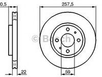 Disc frana ALFA ROMEO MITO (955) (2008 - 2020) BOSCH 0 986 478 639