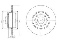 Disc frana ALFA ROMEO MITO 955 DELPHI BG4312