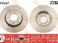 Disc frana ALFA ROMEO MITO 955 TRW DF6347 PieseDeTop